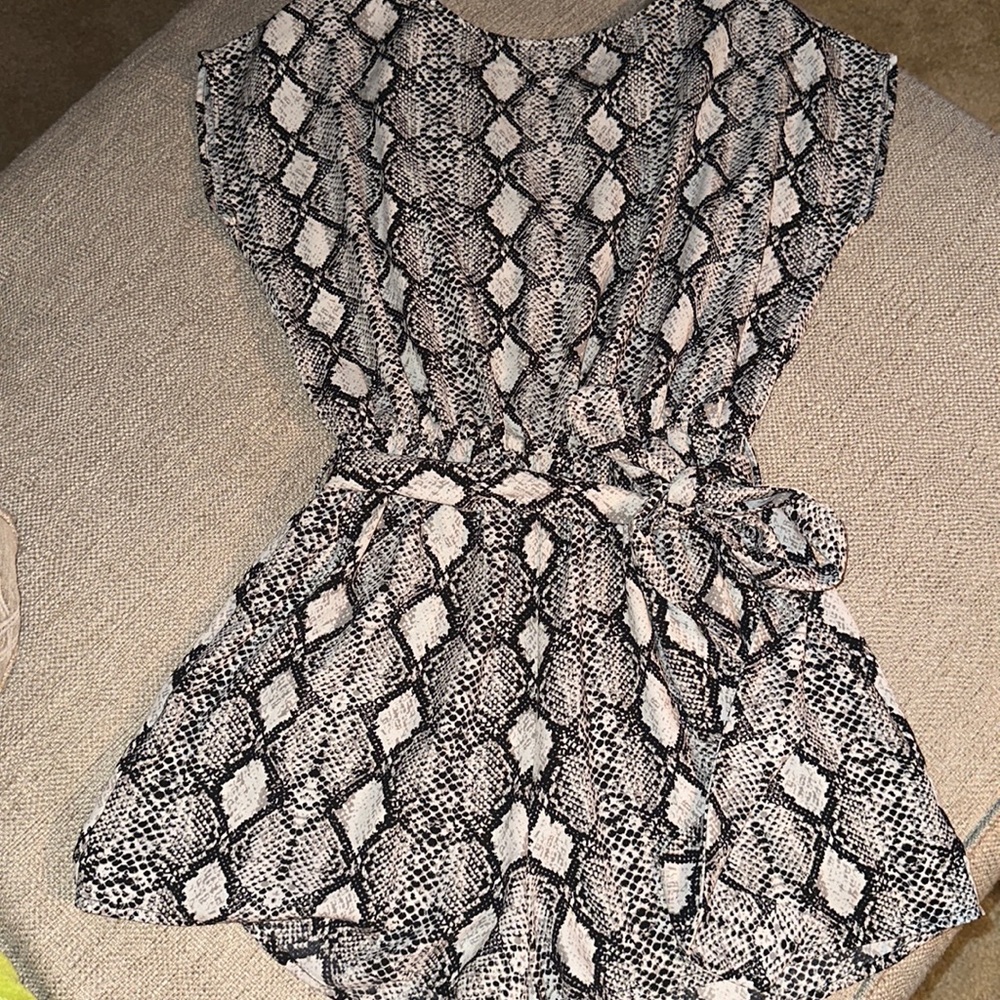 Snakeskin print romper size medium